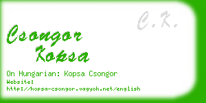 csongor kopsa business card